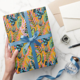 Hawaiianische tropische Blätter und Pflanze Druckm Geschenkpapier