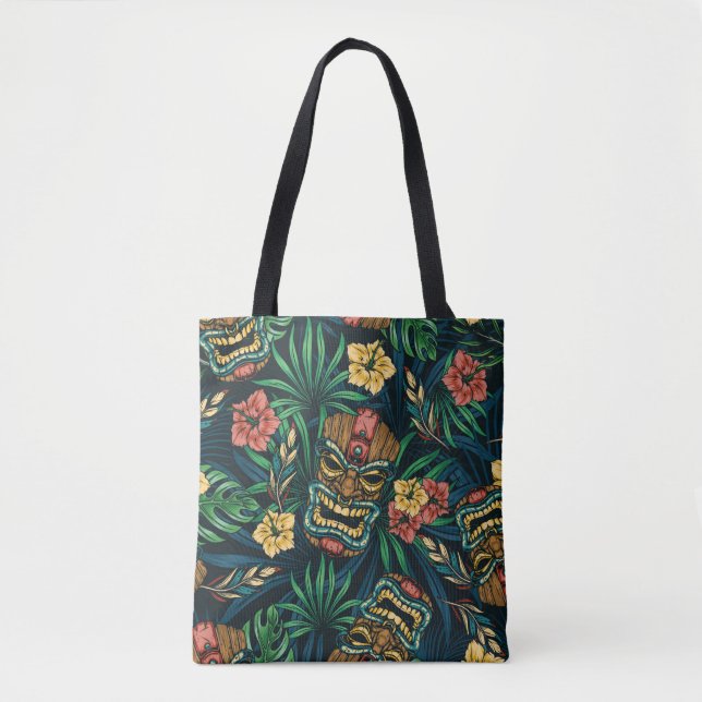 Hawaiianische tropische farbenfrohe, nahtlose Must Tasche (Vorderseite)