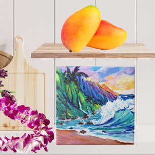 Hawaiianische tropische Na Pali Küste Keramikflies Fliese