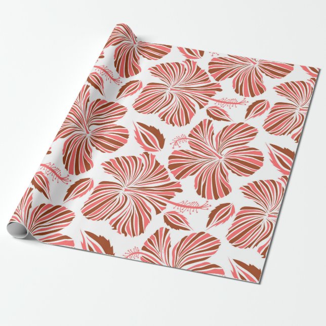Hawaiianische tropische natürliche Blüte in braune Geschenkpapier (Ungerollt)