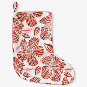 Hawaiianische tropische natürliche Blüte in braune Kleiner Weihnachtsstrumpf