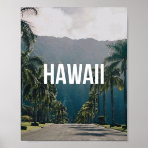 Hawaiianische tropische Palmen Ästhetische Wandkun Poster