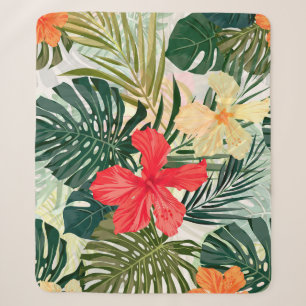 Hawaiianische tropische Pflanze, farbenfrohe Blume Sherpadecke