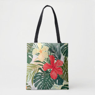 Hawaiianische tropische Pflanze, farbenfrohe Blume Tasche