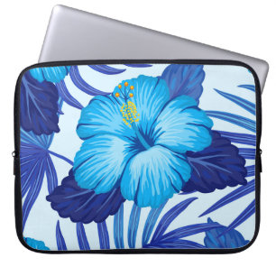 Hawaiianische tropische Pflanze, Hibiskus Muster. Laptopschutzhülle