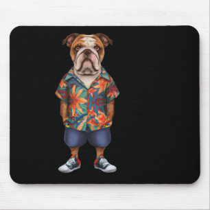 Hawaiianische und Shorts tragen Mousepad