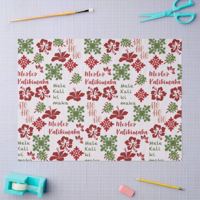 Hawaiianische Weihnachten - Mele Kalikimaka 1 Seidenpapier (Basteln)