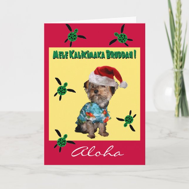 Hawaiianische Weihnachtskarte Feiertagskarte (Vorderseite)
