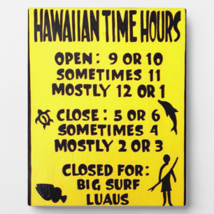 Hawaiianische Zeitplakette Fotoplatte
