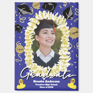 Hawaiianischer Abschluss-Plumeria-Lei-Konfetti-Fot Magnet