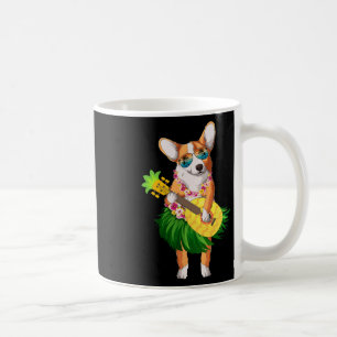 Hawaiianischer Corgi Hund Und Ananas Ukulele Somme Kaffeetasse