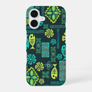 Hawaiianischer Fisch und Blume Icons Phone Case iPhone 16 Hülle