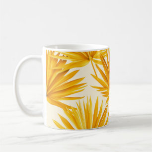 Hawaiianischer Flair: Farbenfrohe Palmen-Blätter Kaffeetasse