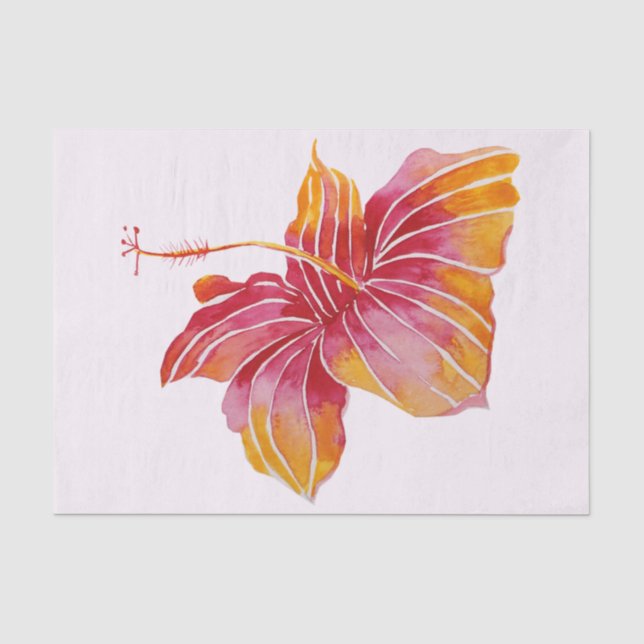 Hawaiianischer Hibiskus Blume 10lb Gewebepapier, w Seidenpapier (Vorderseite)