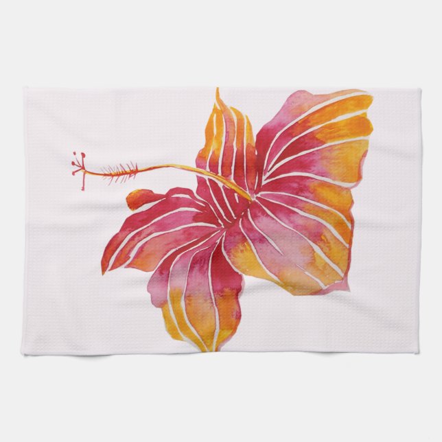 Hawaiianischer Hibiskus Blume Küchenhandtuch 16" x Geschirrtuch (Horizontal)