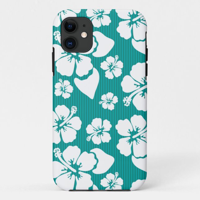 Hawaiianischer Hibiskus Blume Muster Case-Mate iPhone Hülle (Rückseite)