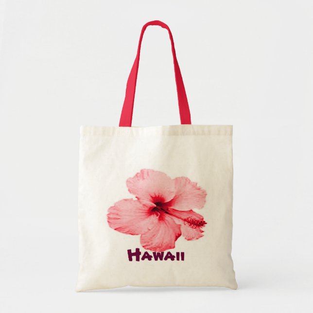 Hawaiianischer Hibiskus Blume Tragetasche (Vorne)