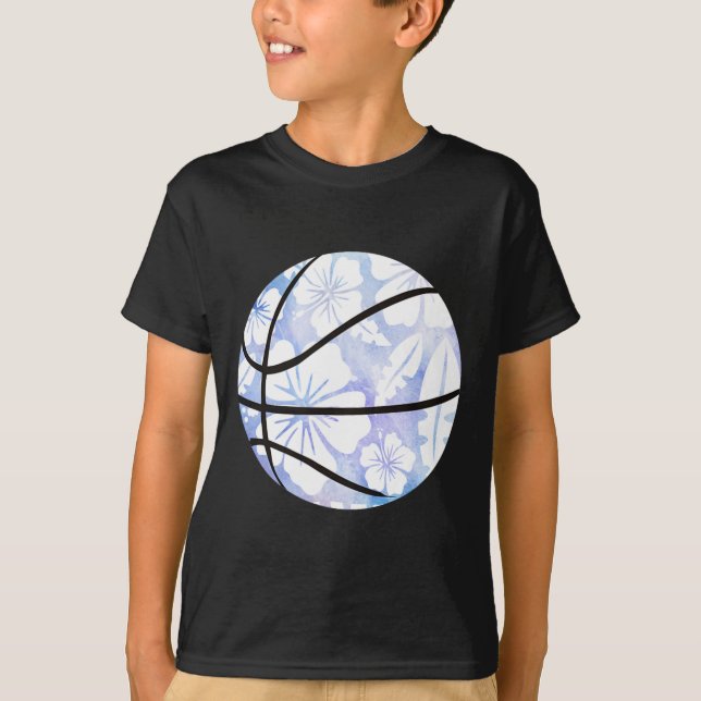 Hawaiianischer Hibiskus Bysketbyll Hawaii Lover Be T-Shirt (Vorderseite)