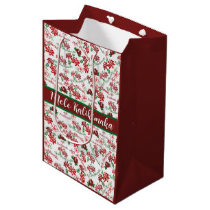 Hawaiianischer Hibiskus Mele Kalikimaka Medium Gif Mittlere Geschenktüte