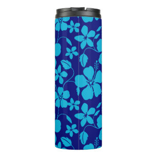 HAWAIIANISCHER HULA (HIBISKUS) DUNKELBLAU/HELLBLAU THERMOSBECHER