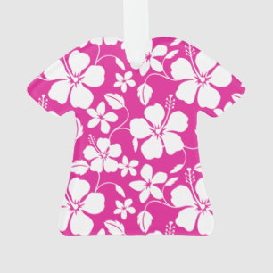 HAWAIIANISCHER HULA (HIBISKUS) HEISS PINK ORNAMENT