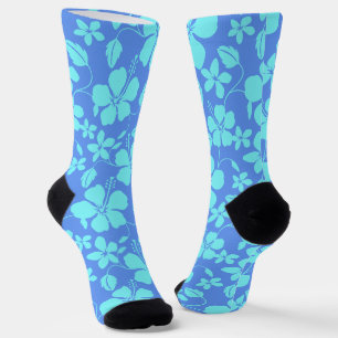 HAWAIIANISCHER HULA (HIBISKUS) KATHARINENBLAU/BLAU SOCKEN