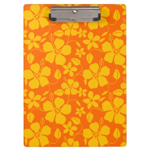 HAWAIIANISCHER HULA (HIBISKUS) ORANGE-MISCHUNG KLEMMBRETT