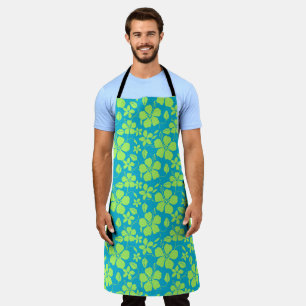 HAWAIIANISCHER HULA (HIBISKUS) TEAL LIME SCHÜRZE