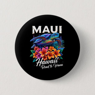 Hawaiianischer Maui-Ozean-Strand Hawaii-Schildkröt Button