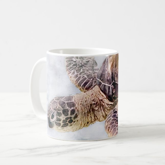 Hawaiianischer Meeresschildkröte Kaffeetasse (Vorderseite Links)