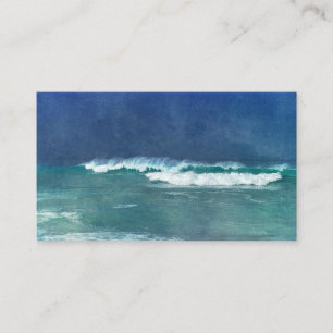 Hawaiianischer Ozean Hawaii Waves Aqua Aquamarin B Visitenkarte