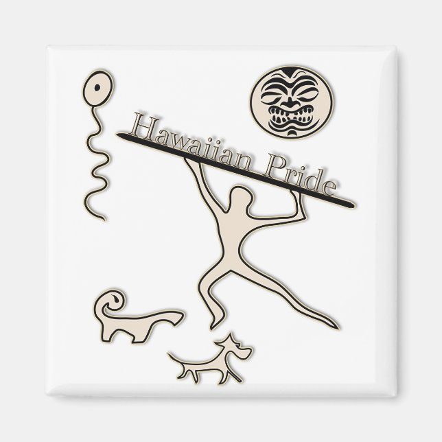 Hawaiianischer Pride Magnet (Vorne)