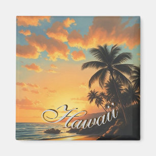 Hawaiianischer Reiseküstenmeer-Sonnenuntergang im Magnet