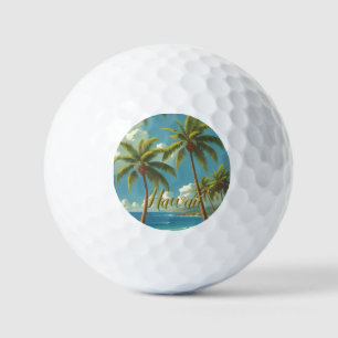 Hawaiianischer Reisestil Aloha aus Hawaii im Vinta Golfball