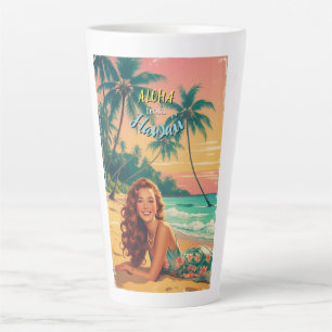 Hawaiianischer Reisestil Aloha aus Hawaii im Vinta Milchtasse