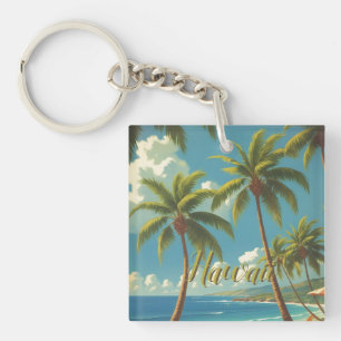 Hawaiianischer Reisestil Aloha aus Hawaii im Vinta Schlüsselanhänger