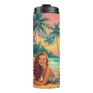 Hawaiianischer Reisestil Aloha aus Hawaii im Vinta Thermosbecher