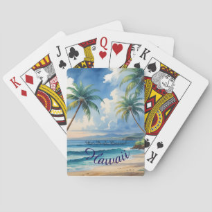 Hawaiianischer Reisestil Honolulu Blaue See im Vin Spielkarten