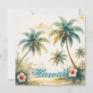 Hawaiianischer Reisestil Honolulu im Vintage-Stil Feiertagskarte