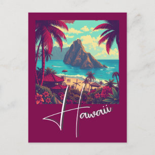 Hawaiianischer Reisestil Honolulu Mid-Pacific im V Postkarte