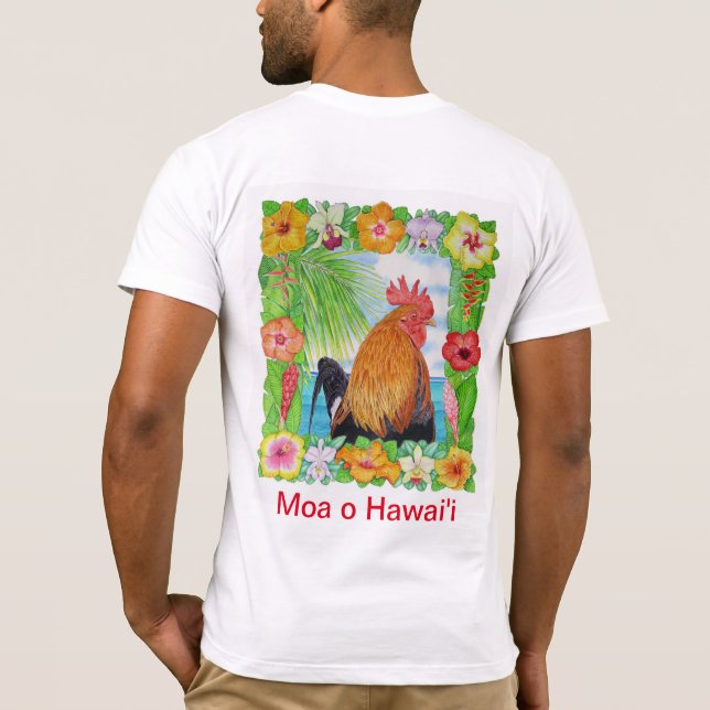 Hawaiianischer Rooster T-Shirt (Rückseite)
