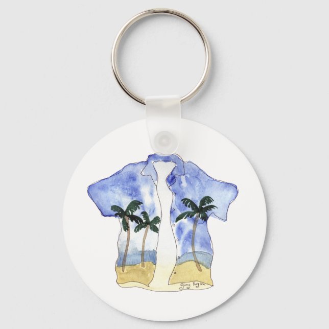 Hawaiianischer Shirt Schlüsselanhänger (Vorderseite)