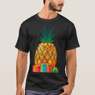 Hawaiianischer Sommer Tropische Früchte Ananas Wei T-Shirt