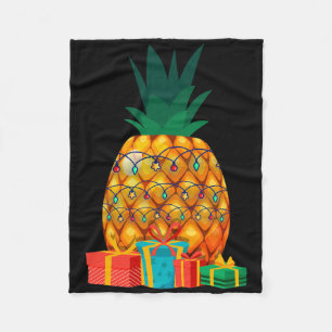 Hawaiianischer Sommer Tropisches Obst Ananas Weihn Fleecedecke