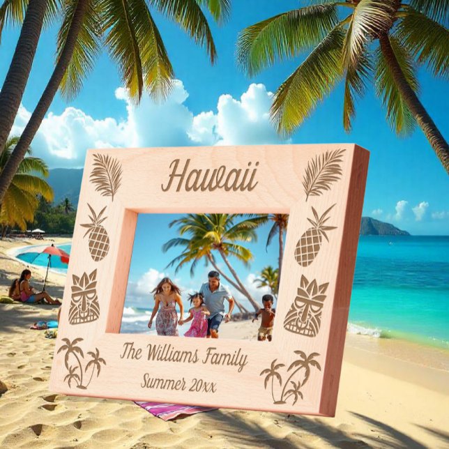 Hawaiianischer Sommerurlaub für Familie Hawaii Geätzte Rahmen (Von Creator hochgeladen)