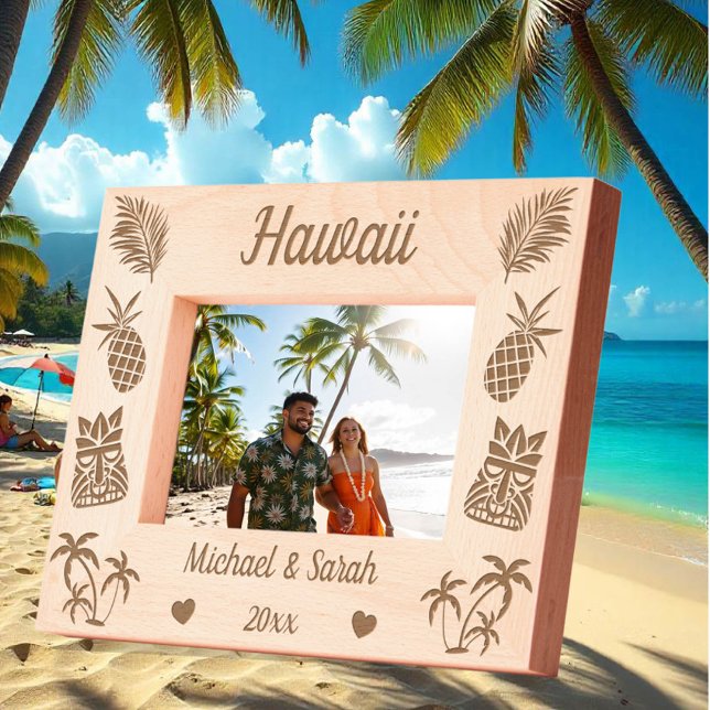 Hawaiianischer Sommerurlaub für Paare Hawaii Geätzte Rahmen (Von Creator hochgeladen)
