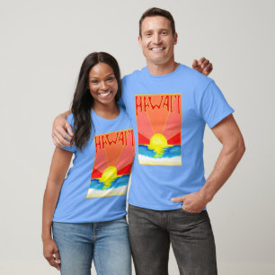 Hawaiianischer Sonnenuntergang aus Kona T-Shirt
