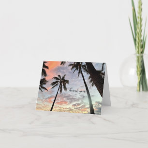 Hawaiianischer Sonnenuntergang Dankeskarte
