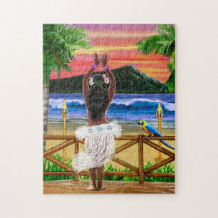 Hawaiianischer Sonnenuntergang-Hula-Tänzer