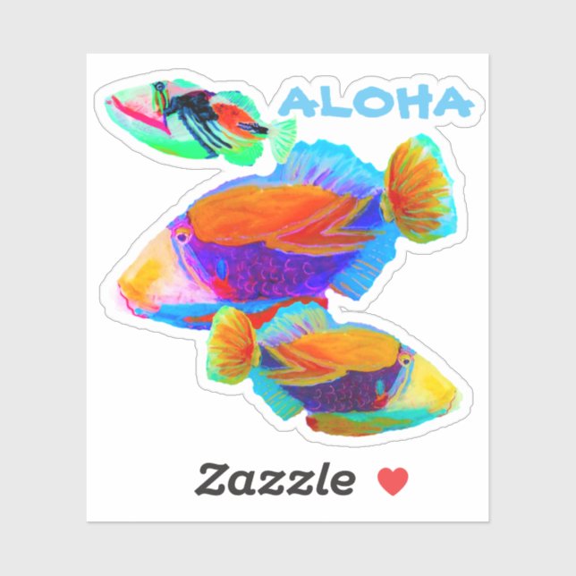 Hawaiianischer Sticker (Blatt)